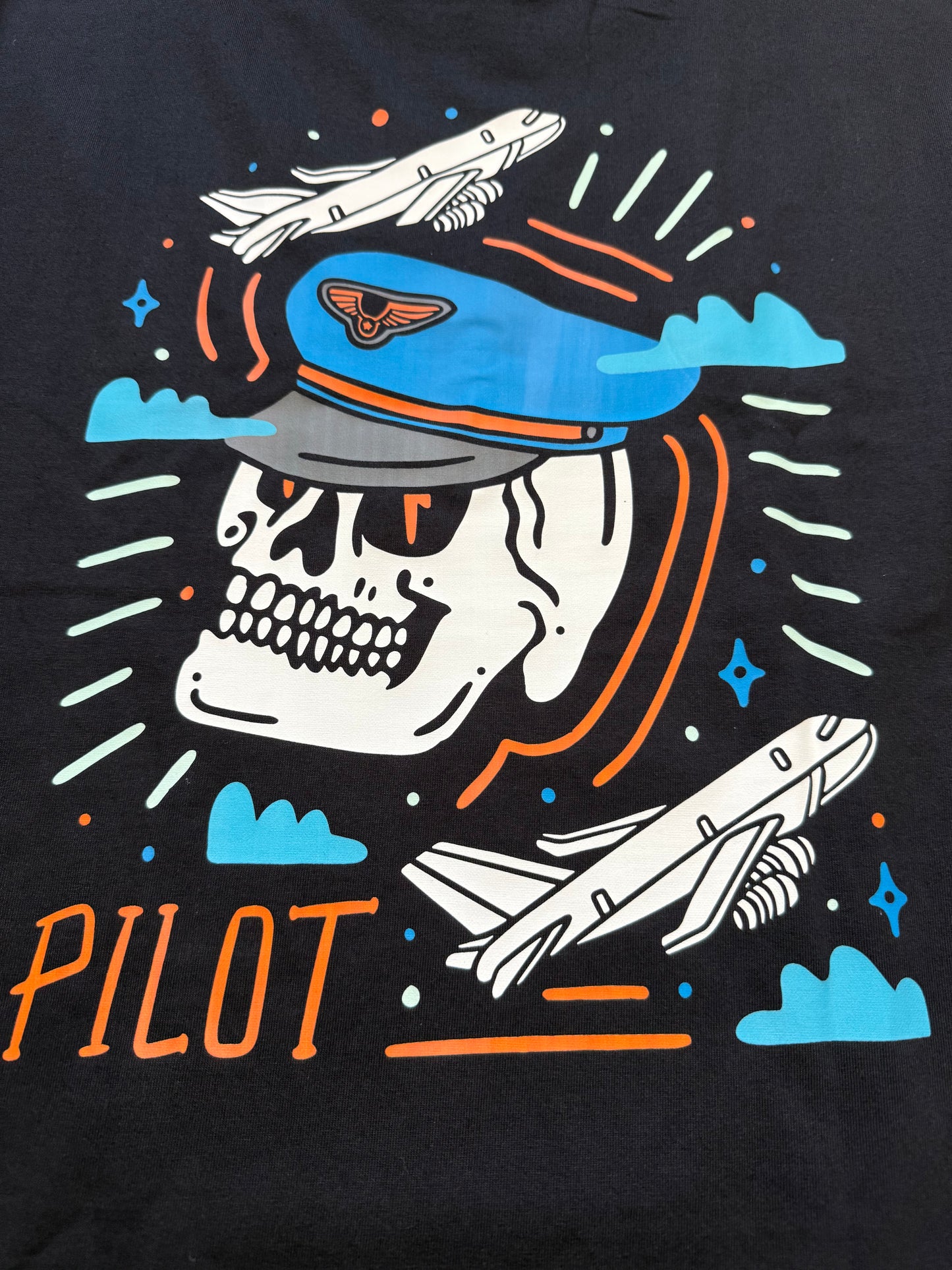 Skull pilot tee
